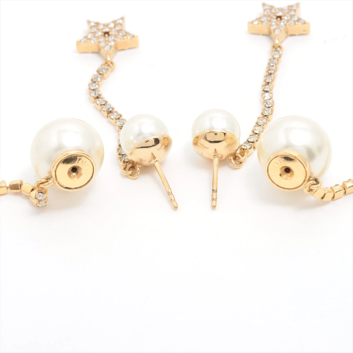 現行モデル✨DIOR　トライバル　パール　ピアス　ラインストーン　ゴールド　片耳 ディオール Dior Tribales ディオール トライバル GP×ライン