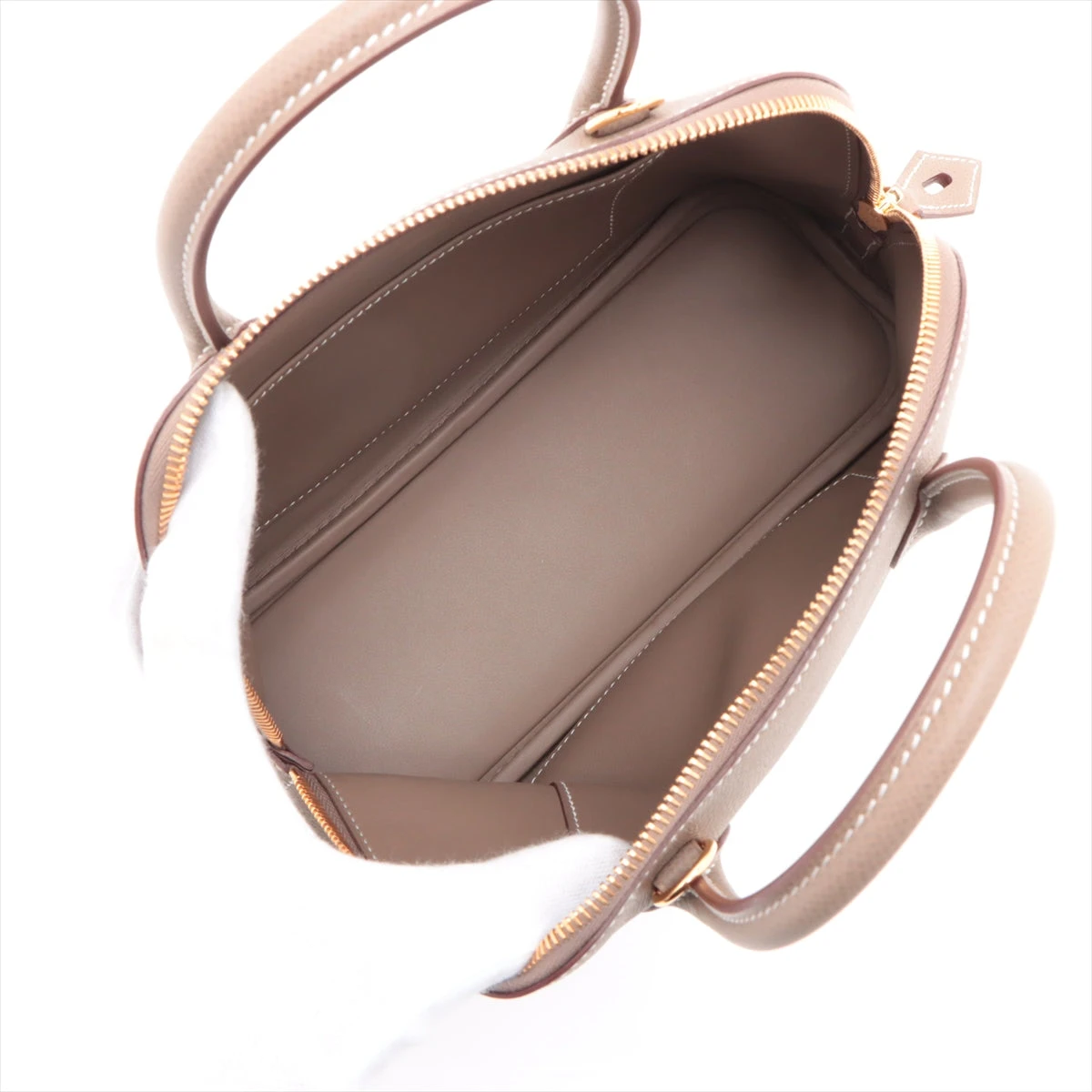 エルメス ボリード1923 25 ヴォーエプソン エトゥープ ゴールド