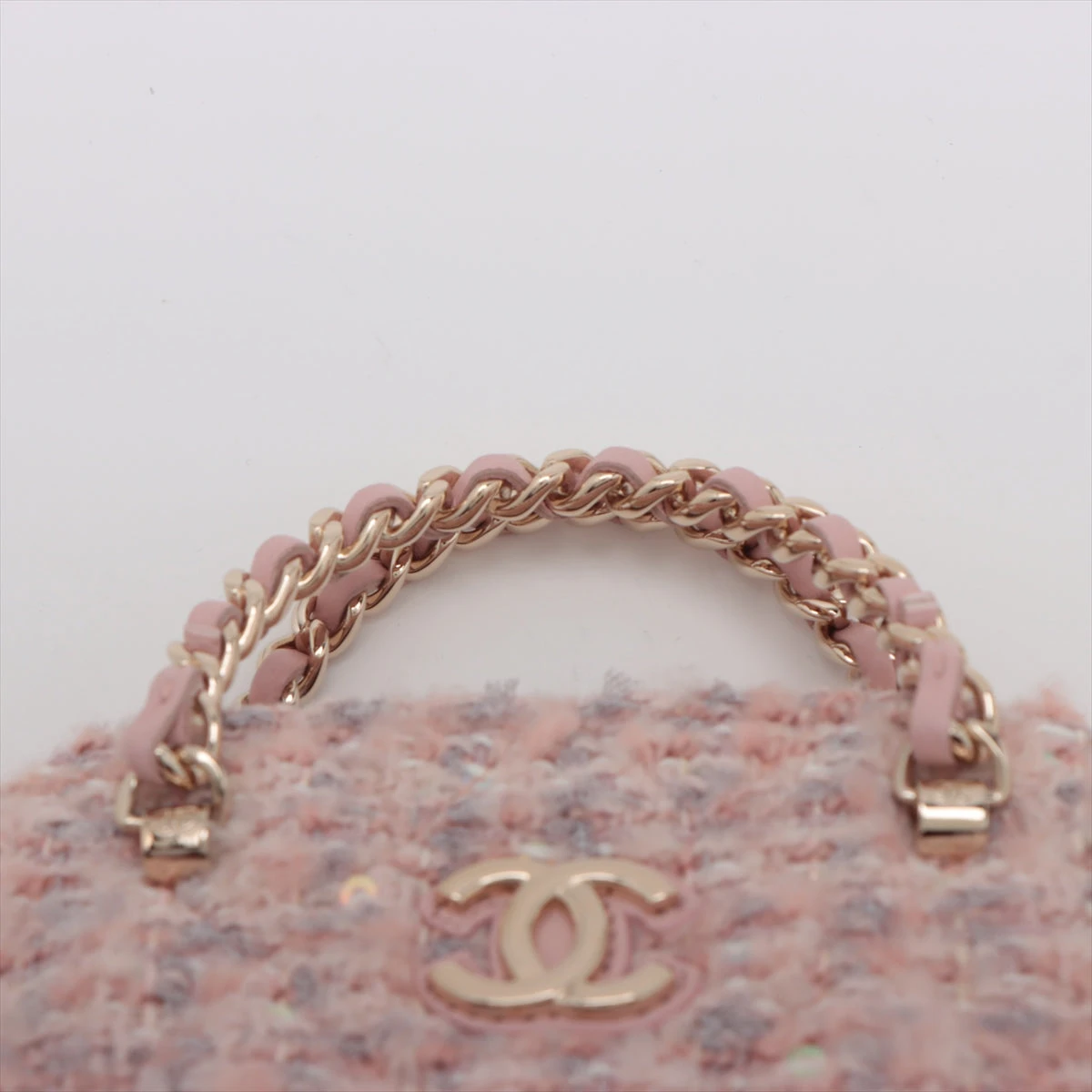 シャネル マトラッセ ツイード 2WAYショルダーバッグ ピンク