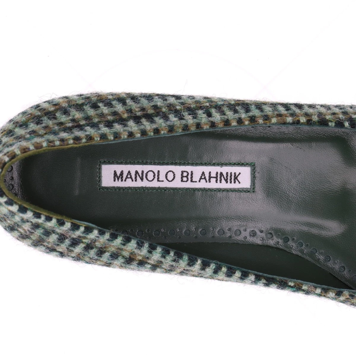 マノロブラニク　ハンギシ　グレー ハンギシ サテン ロンドングレー フラット マノロブラニク