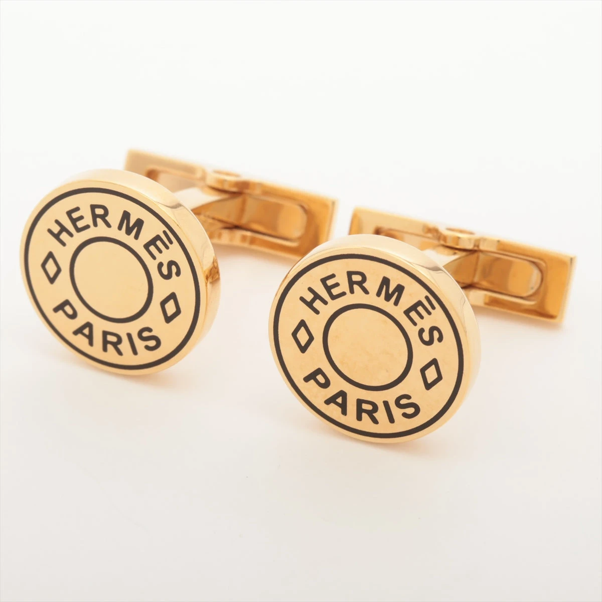 極美品エルメス カフスリンクス セリエ ゴールド金具 エルメス