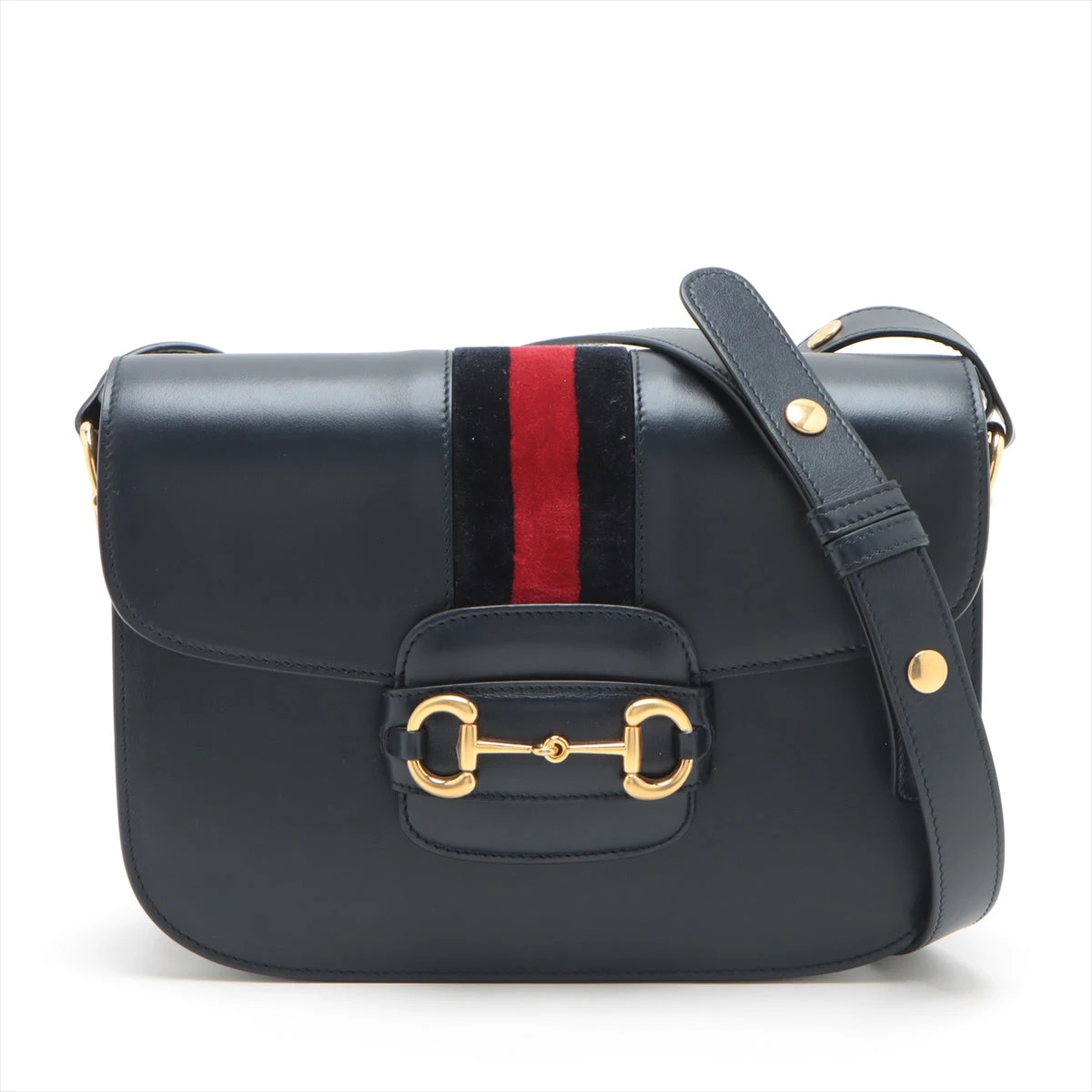 グッチ シェリーライン ホースビット 1955 レザー ショルダーバッグ