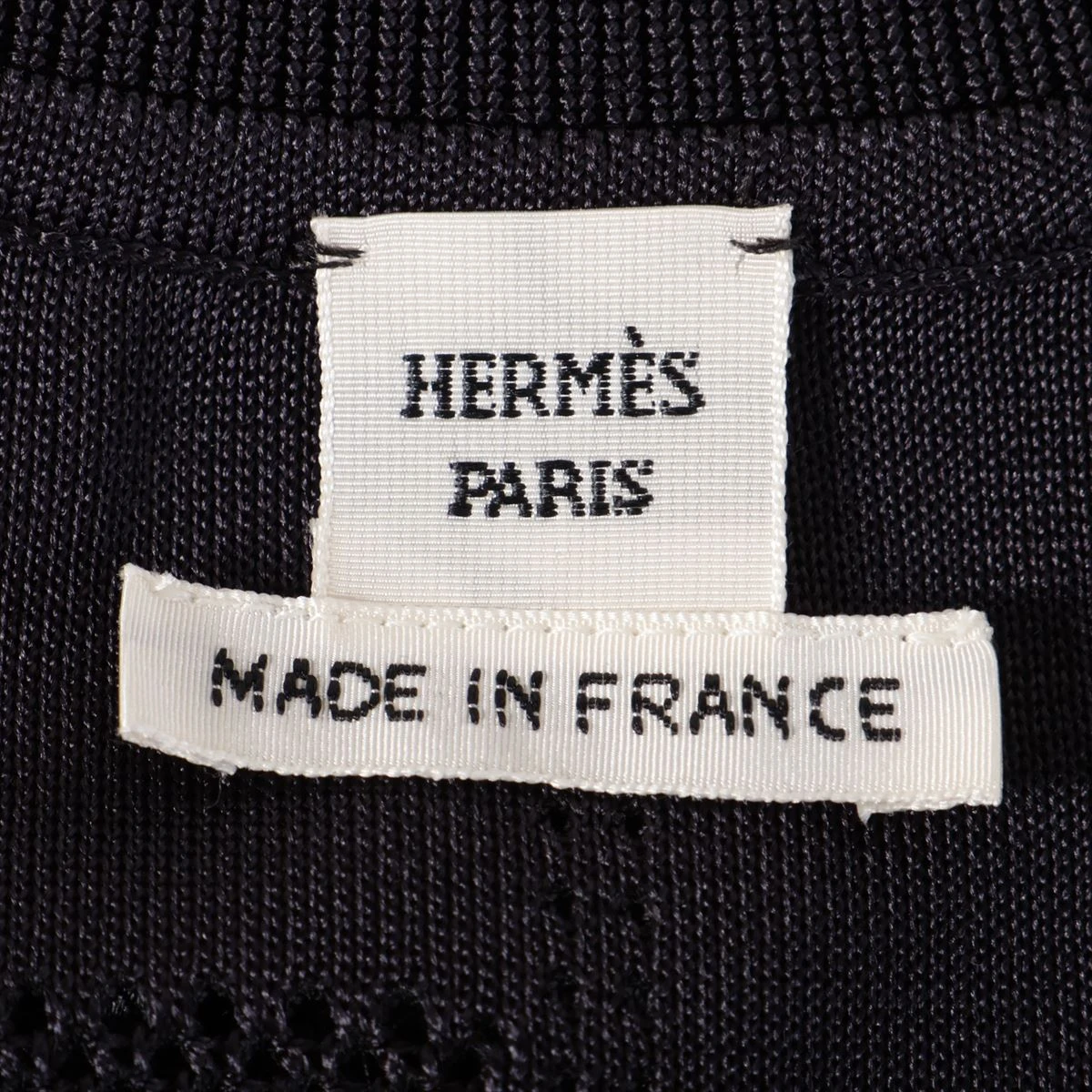 エルメス シルク ノースリーブニット 36 レディース ブラック