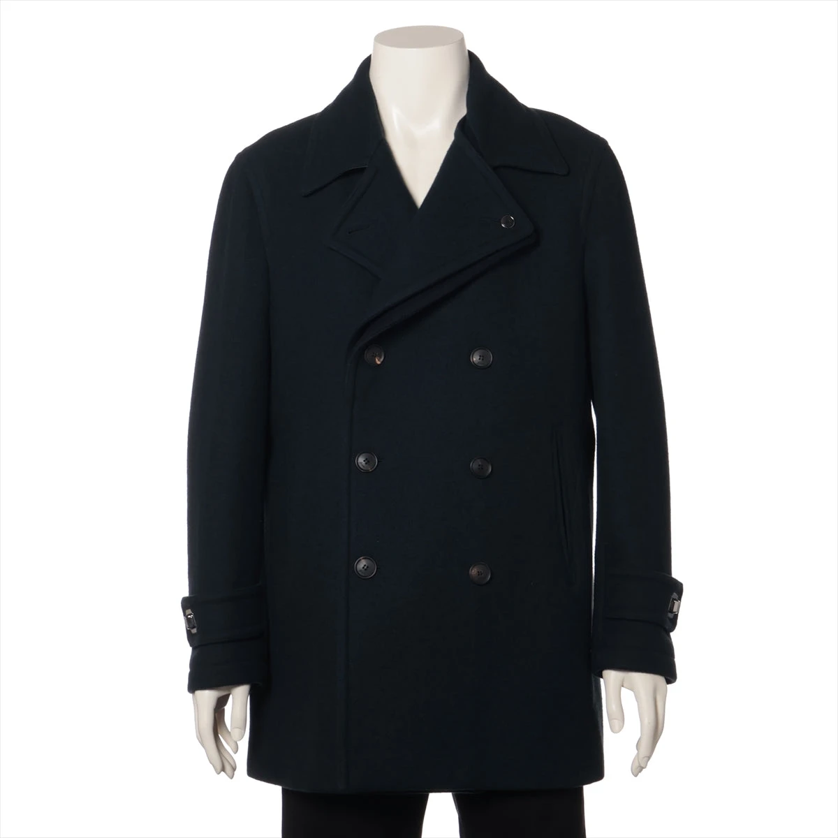 ブリオーニ カシミヤ コート M メンズ ネイビー ファー欠品 SHL2 ツレ