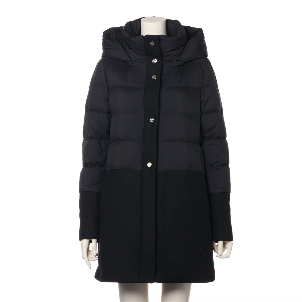 最終価格ヘルノノーカラーウールコート42