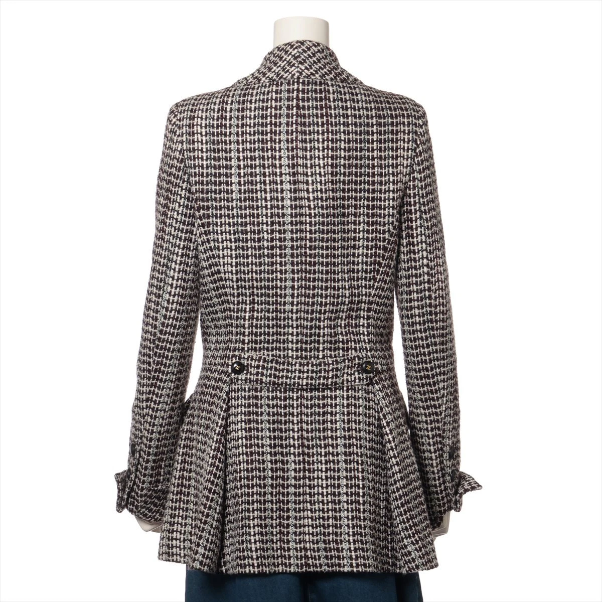 シャネル ココボタン 01A ウール×レーヨン ジャケット 40 レディース  
