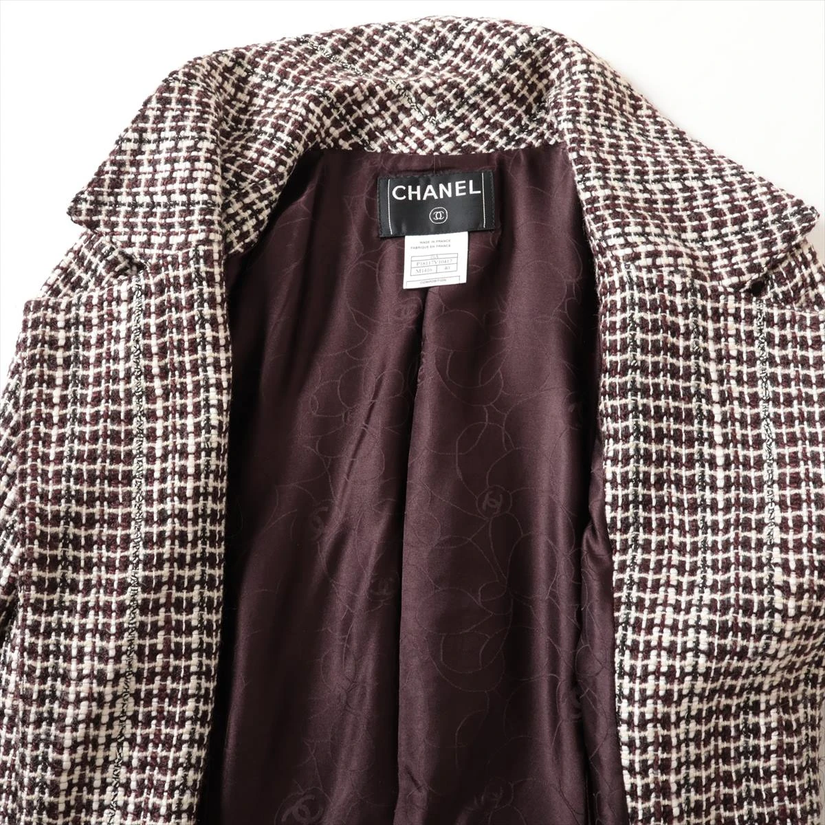 シャネル ココボタン 01A ウール×レーヨン ジャケット 40 レディース  