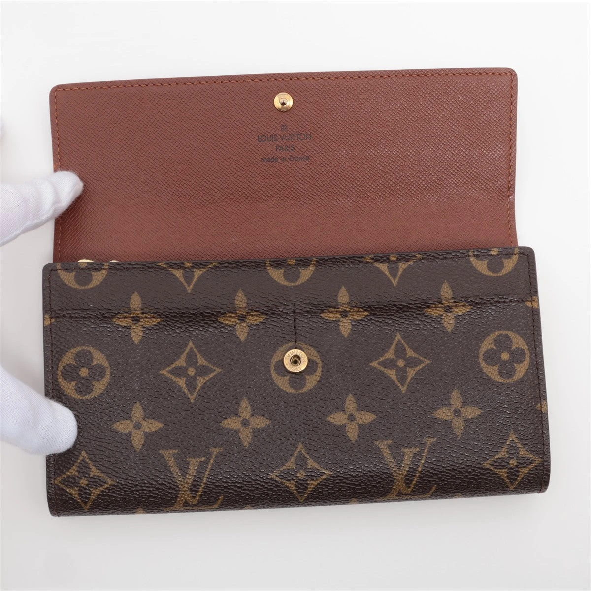 ［鑑定済］LOUIS VUITTON モノグラム ポシェット モネ クレディ ヴィトン モノグラム ポシェットポルトモネクレディ M61726 財布