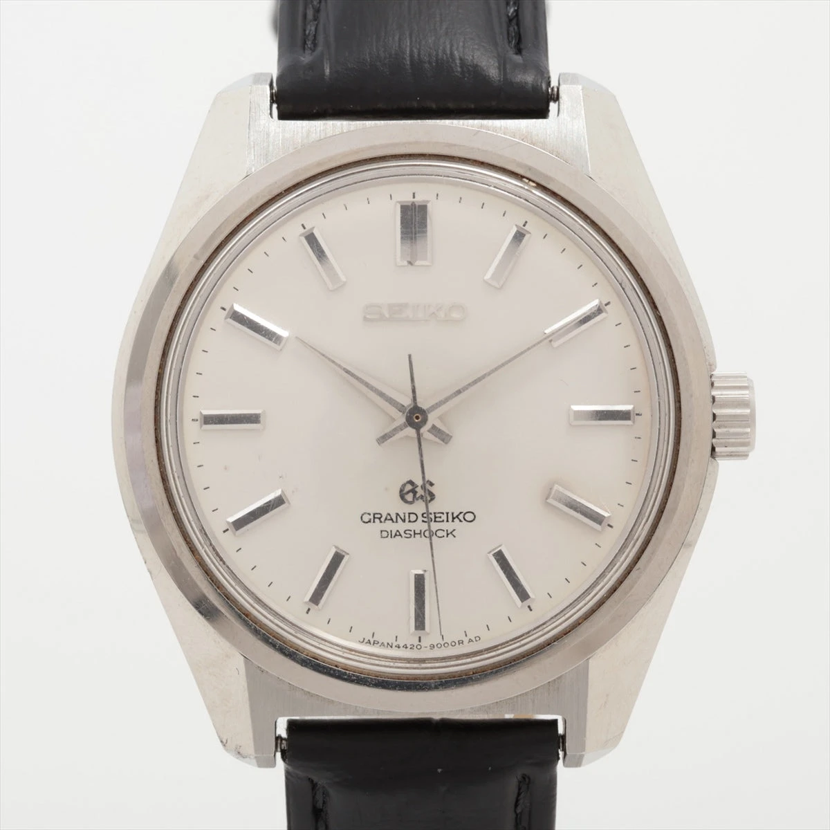 グランドセイコー 4420-9000 SS×社外革 手巻き シルバー文字盤 