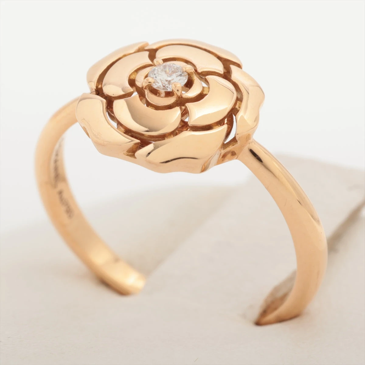 シャネル カメリア 1P ダイヤ リング 750(PG) 3.0g 51 J11662 A3152878