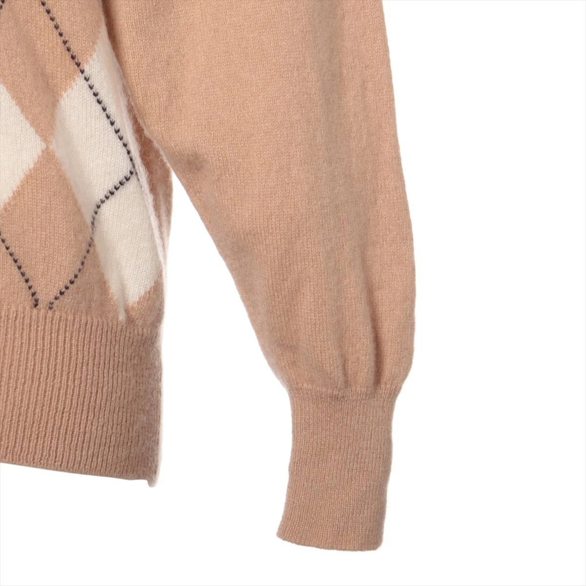 ミュウミュウ 23AW カシミヤ セーター 36 レディース ベージュ