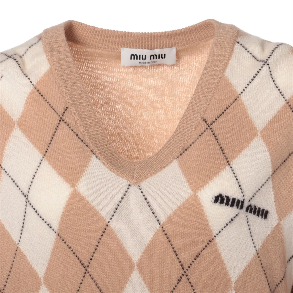 価格は安く ミュウミュウ 23AW カシミヤ セーター 36 レディース ベージュ 小物