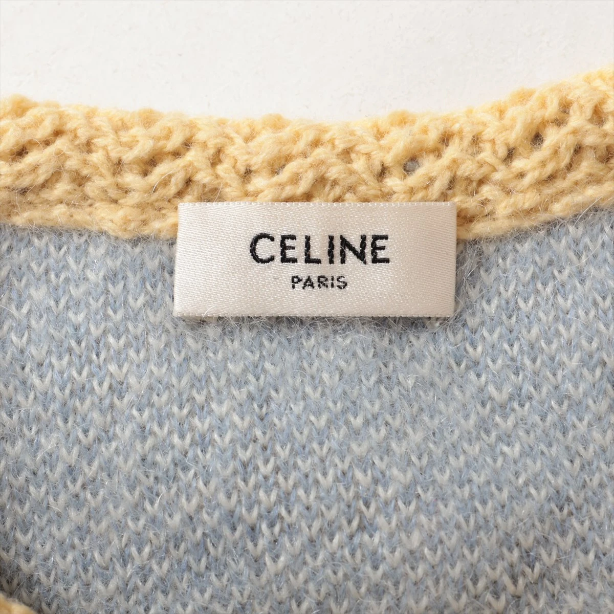 セリーヌ CELINE ☆AA★ ロング カーディガン ニット ウール 40 XL相当 アイボリー ベージュ A0527 レディース セリーヌ CELINE ☆AA☆ ロング カーディガン ニット ウール 40
