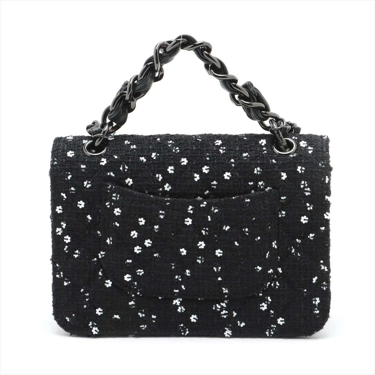 The barnnet ツイードチェーンバッグ　ブラック Tweed Drawstring Chain Backpack（リュック）｜The Barnnet（ザ