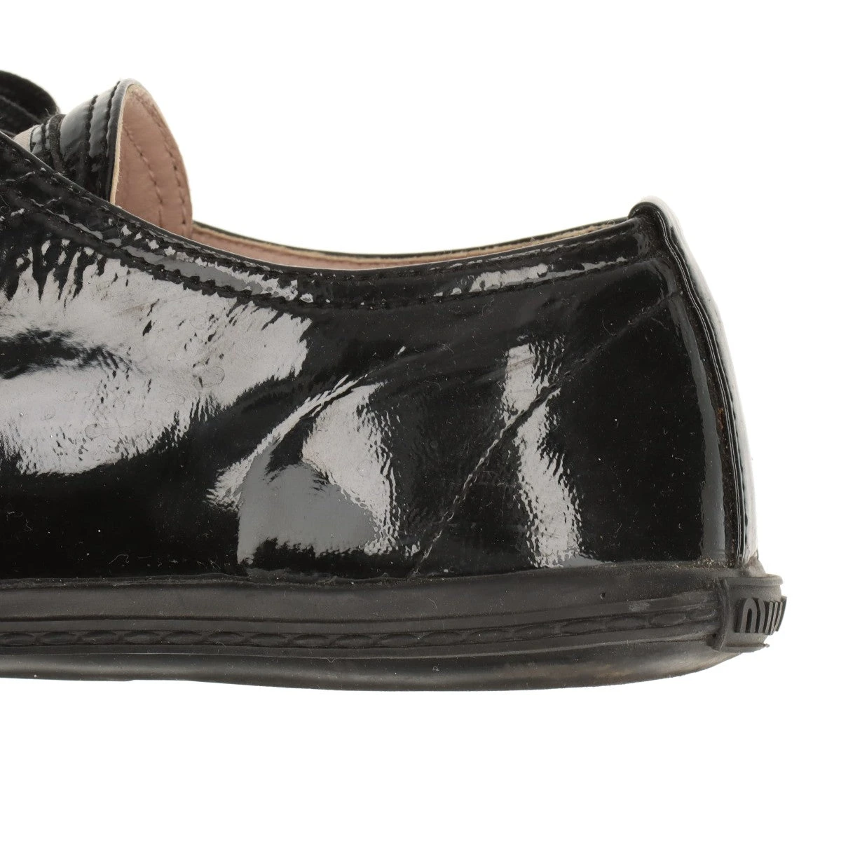 ミュウミュウ パテント ビジュー バレエシューズ ブラック ミュウミュウ パテント ビジュー バレエシューズ ブラック