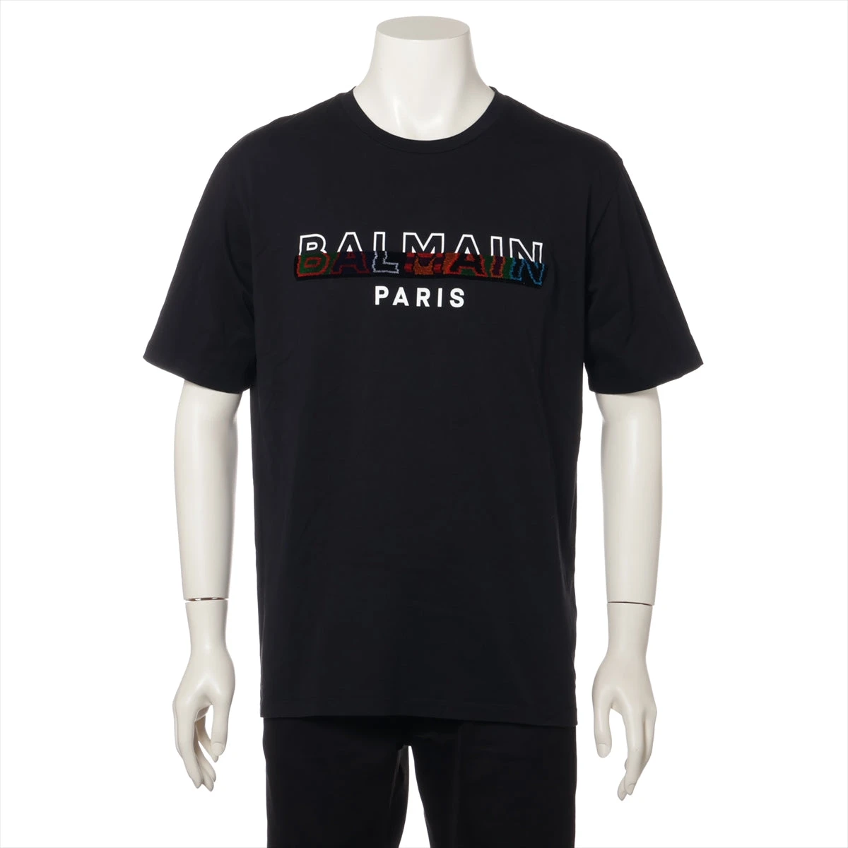 バルマン コットン Tシャツ S メンズ ブラック EG000BB26