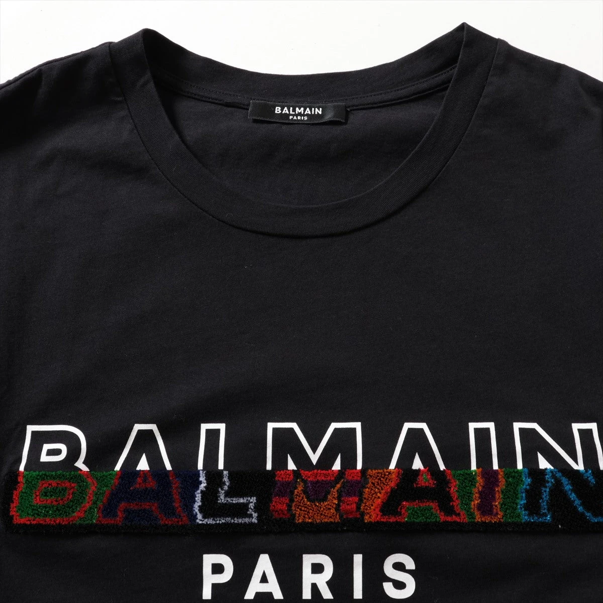 バルマン コットン Tシャツ S メンズ ブラック EG000BB26