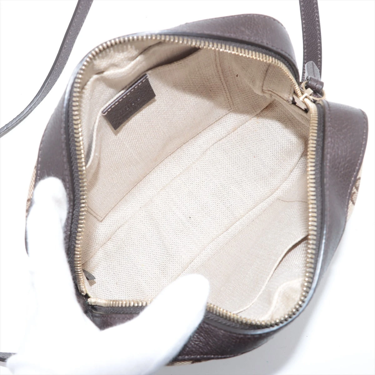 グッチ GGキャンバス ウェブビー ショルダーバッグ ブラウン 412008