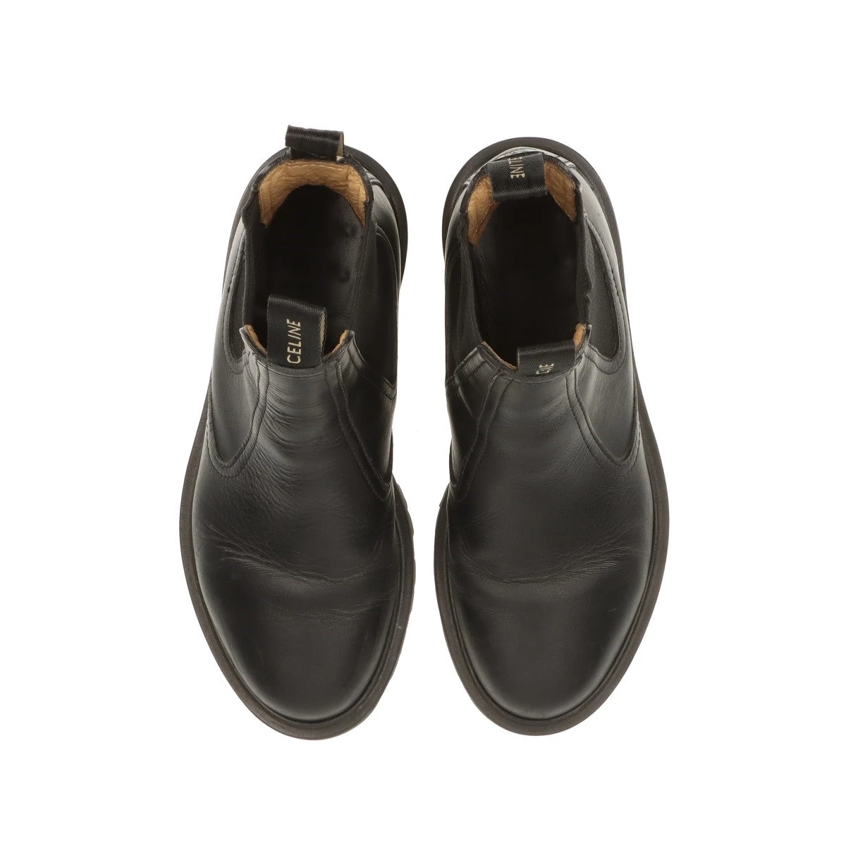セリーヌ トリオンフ レザー サイドゴアブーツ 36 レディース ブラック