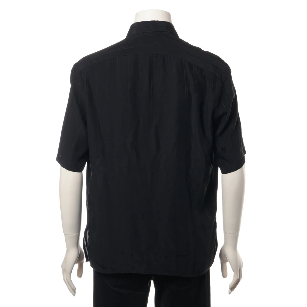 サンローラン　半袖　シルク　シャツ　ブラック　ロゴ 23SS NEW】SAINT LAURENT_men / シルク クラシックシャツ (Saint