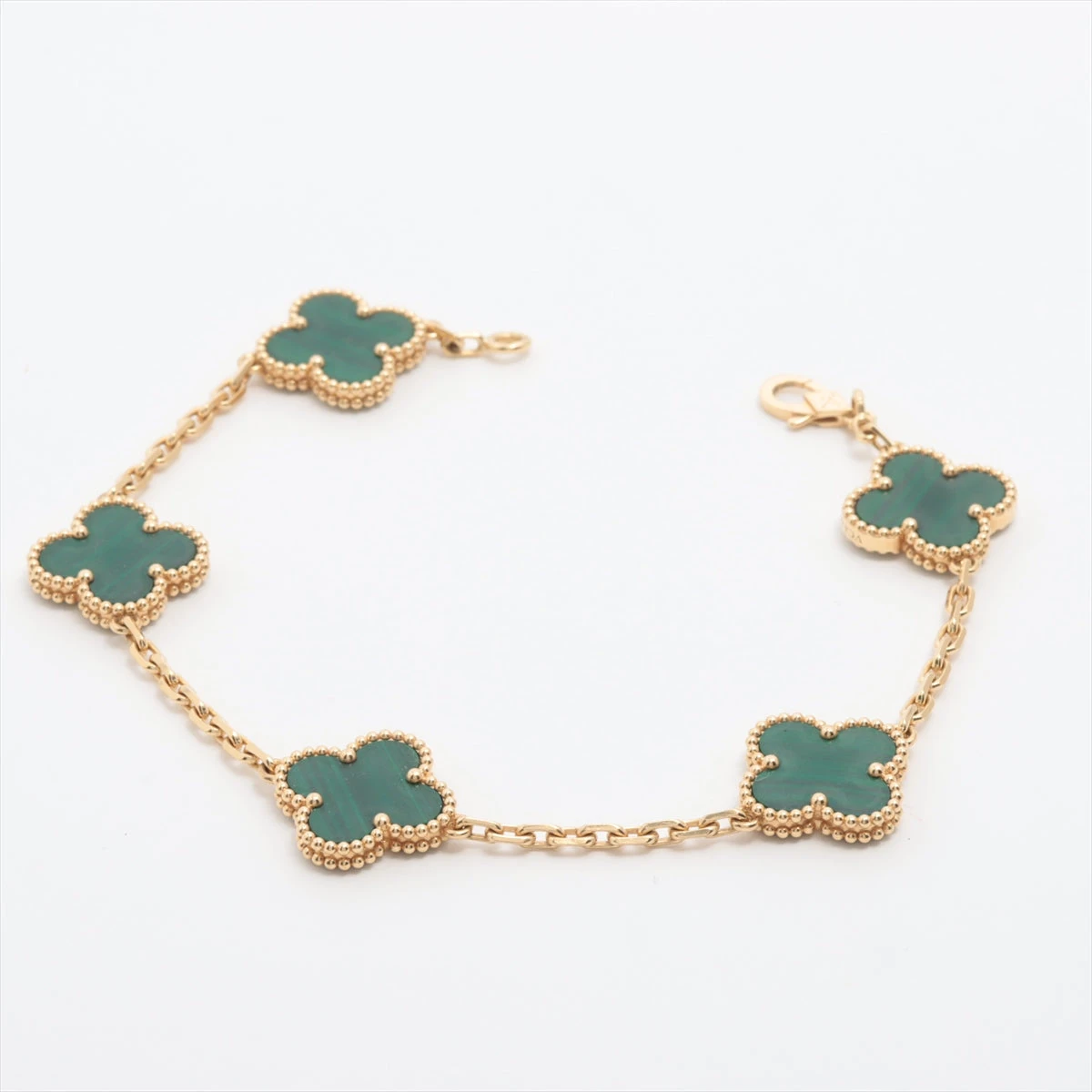 ヴァンクリーフ&アーペル ヴィンテージアルハンブラ 5P マラカイト