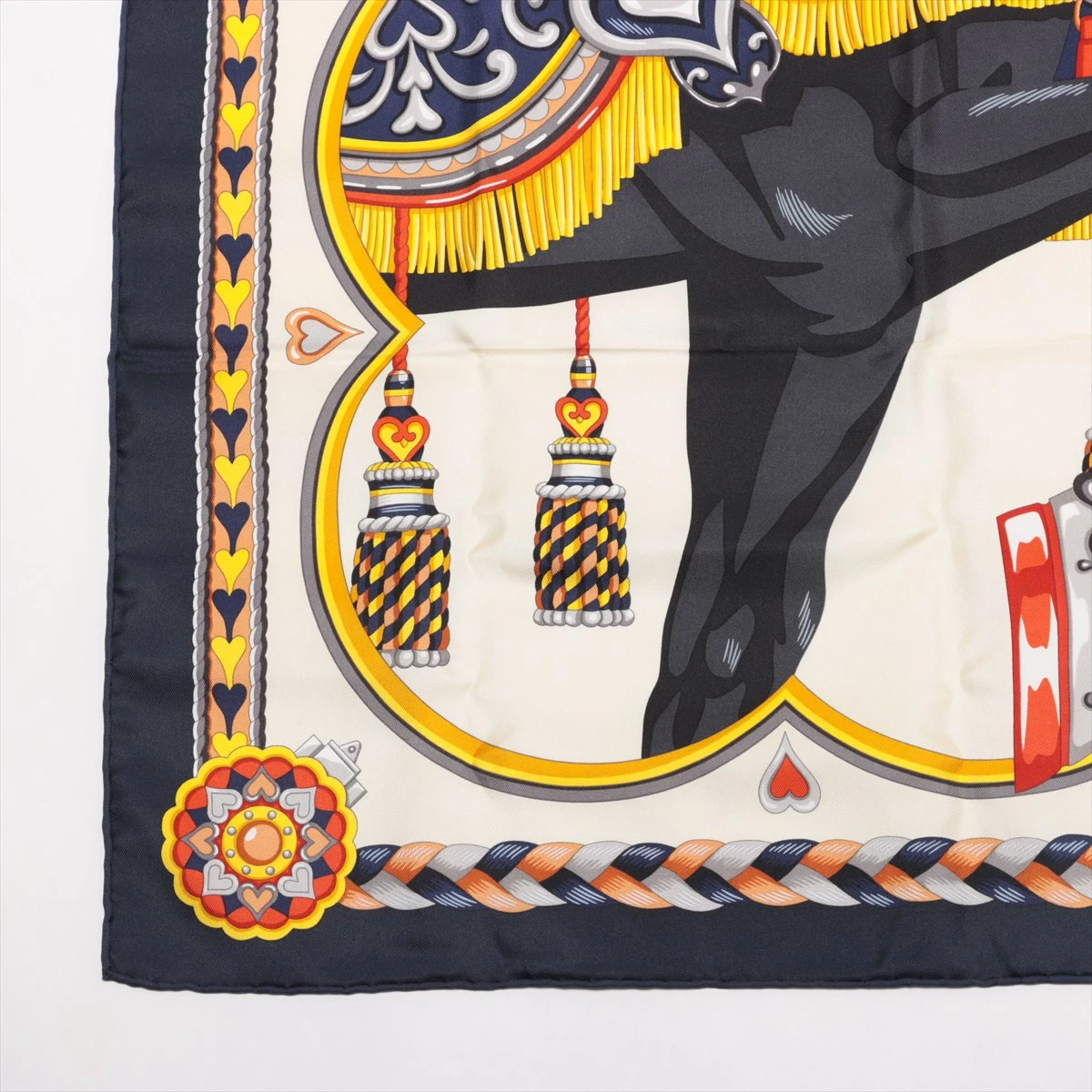 HERMES エルメス スカーフ カレ90シルク 『Harnais de Cour