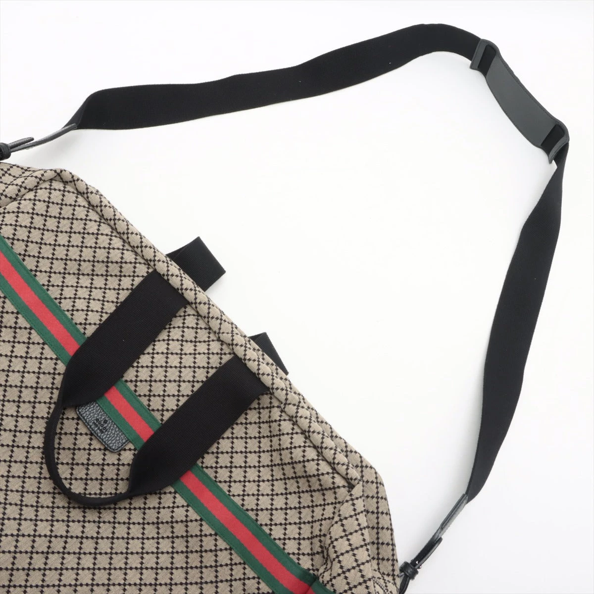 【美品】グッチ 2way ボストンバッグ ディアマンテ キャンバス×レザー グッチ ディアマンテ キャンバス 2WAYボストンバッグ ベージュ