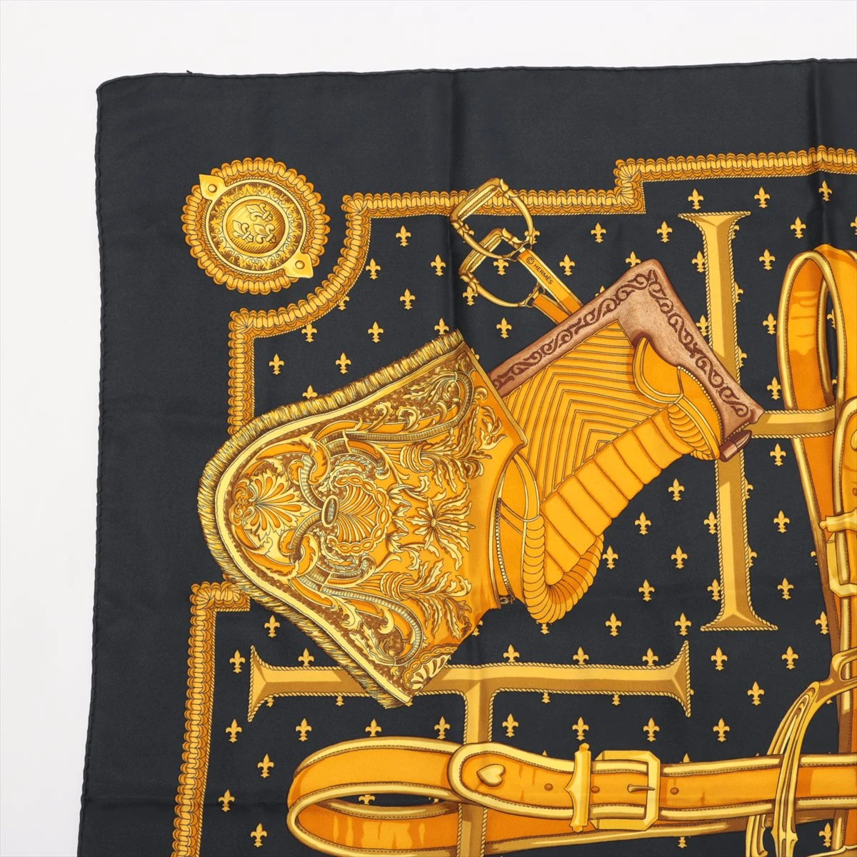 エルメス カレ90 SELLES A HOUSSE カバーへの腰かけ スカーフ シルク