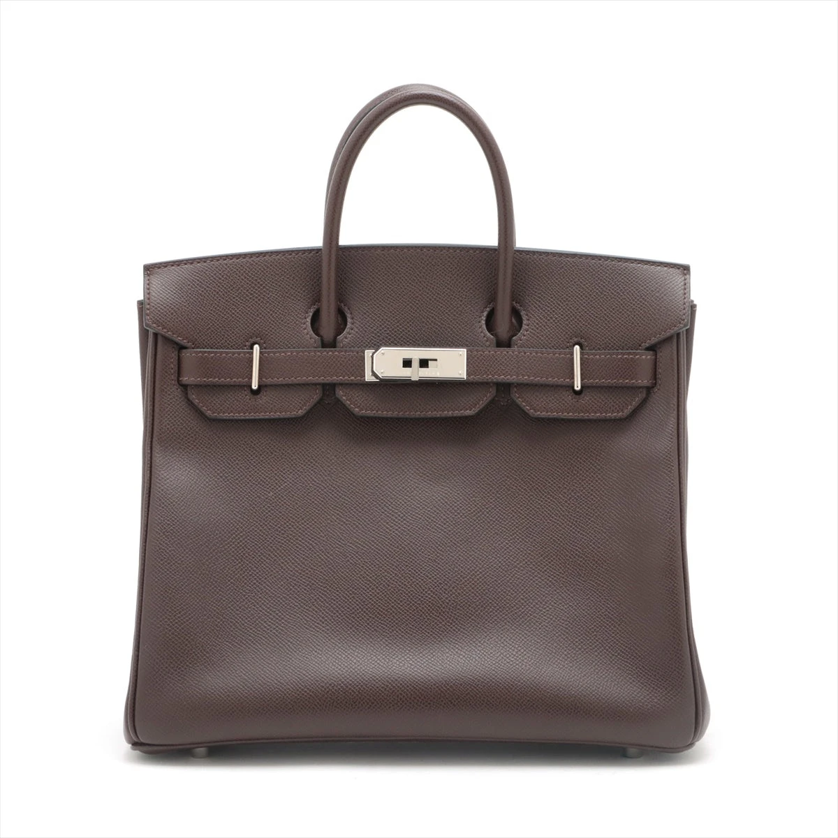 エルメス オータクロア28 ヴォーエプソン ショコラ シルバー金具 □K