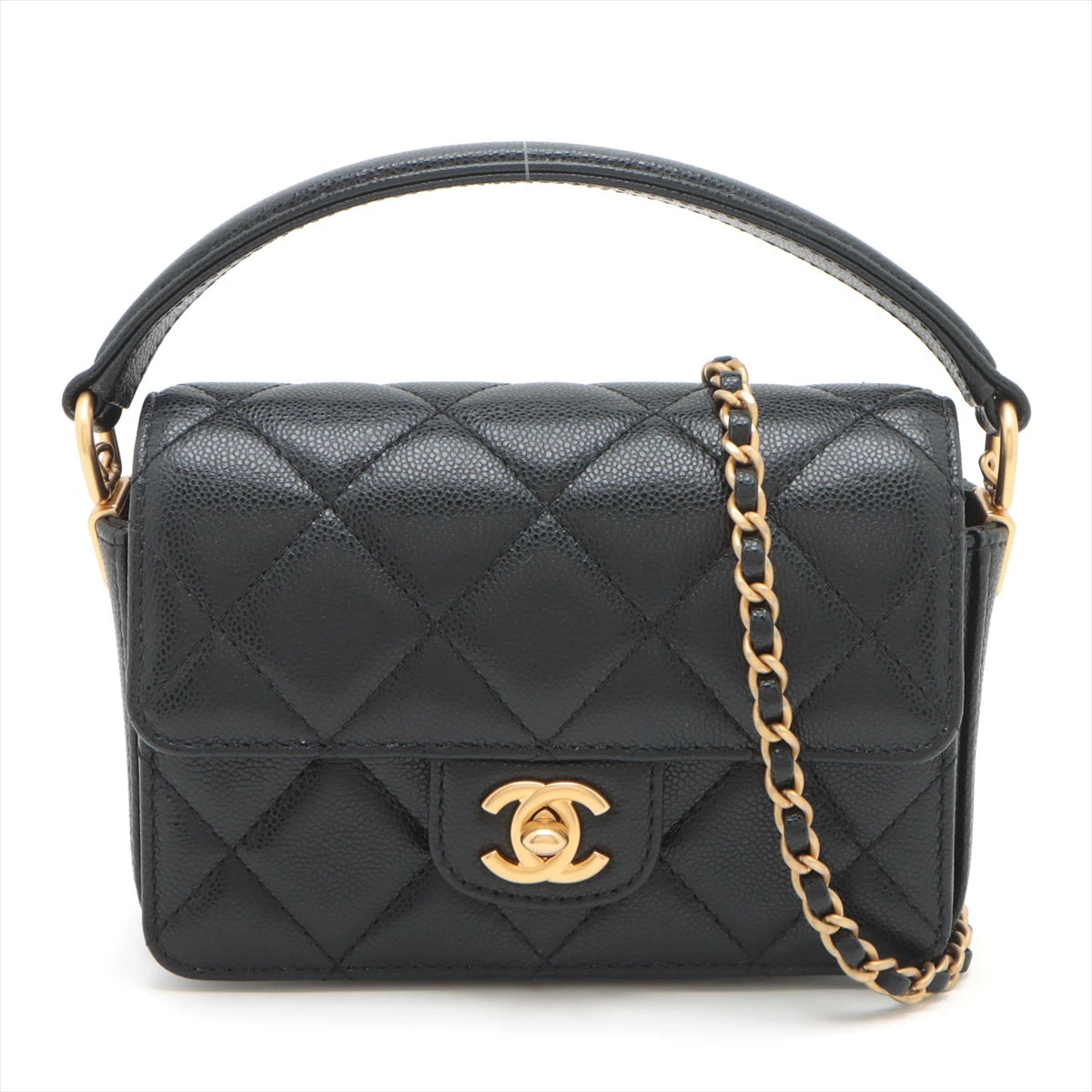 シャネル CHANEL マトラッセ ハンドバッグ キャビアスキン