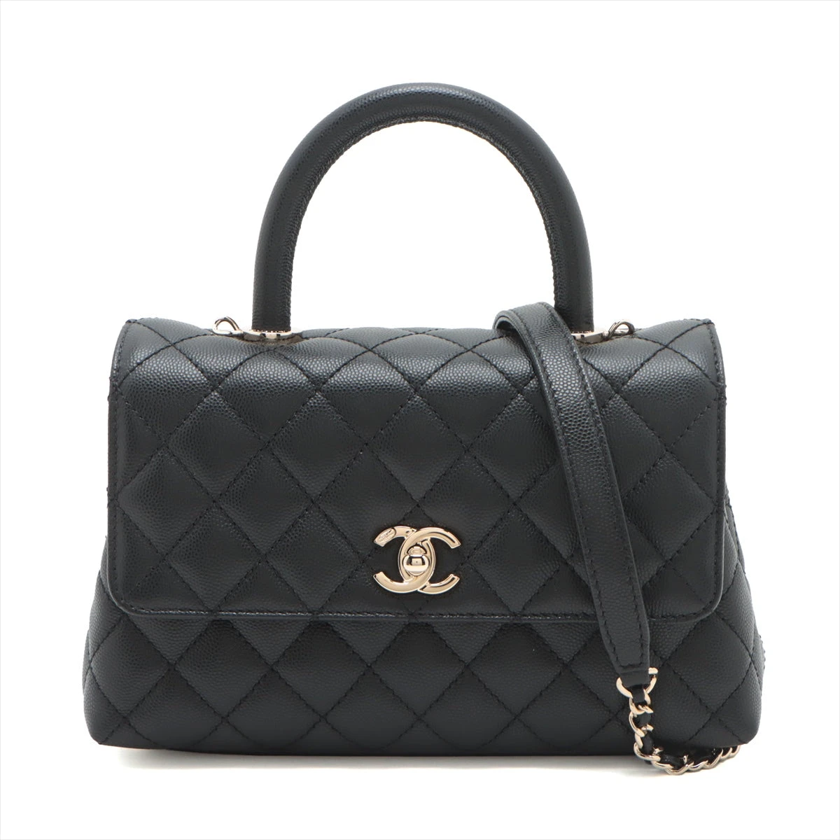 シャネル ココハンドル24 XS キャビアスキン 2WAYハンドバッグ