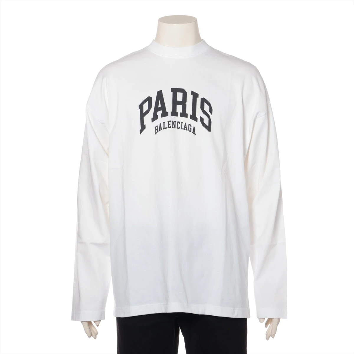 バレンシアガ 21年 コットン ロングTシャツ 1 メンズ ホワイト 681046 
