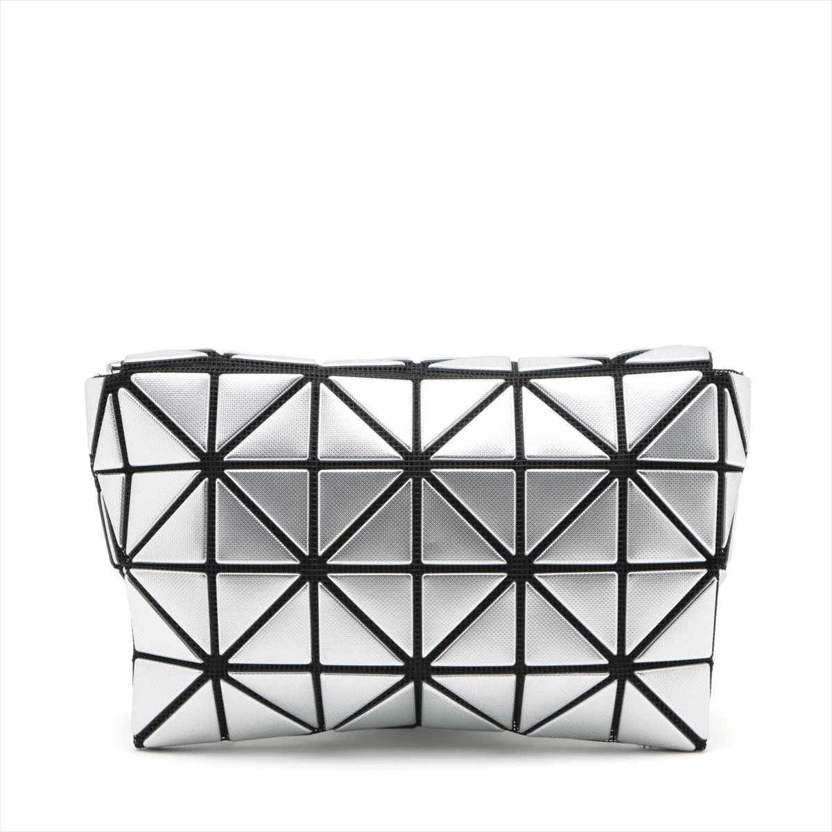 イッセイミヤケ バオバオ PVC チェーンショルダーバッグ シルバー