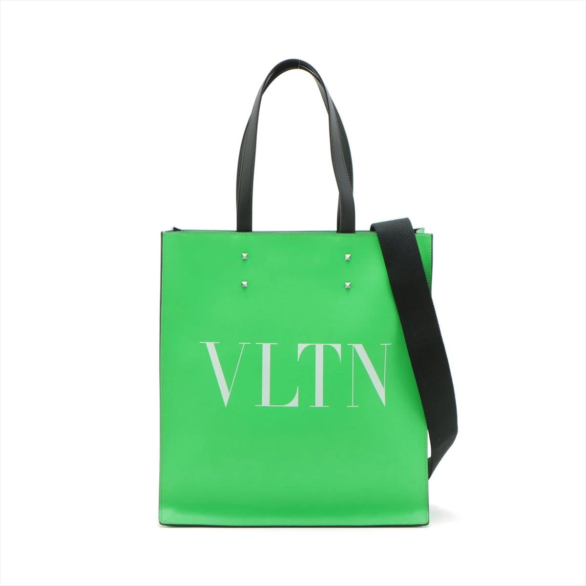 ヴァレンティノガラヴァーニ VLTN レザー×スタッズ 2WAYトートバッグ 