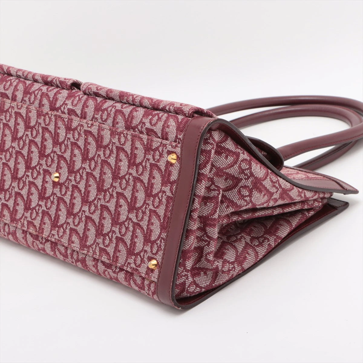 クリスチャンディオール トロッター キャンバス×レザー ハンドバッグ