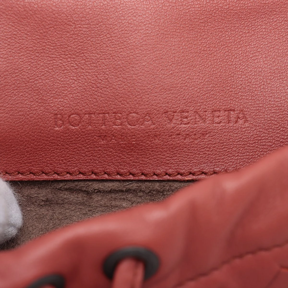 ボッテガヴェネタ イントレチャート レザー ウエストポーチ ブラウン