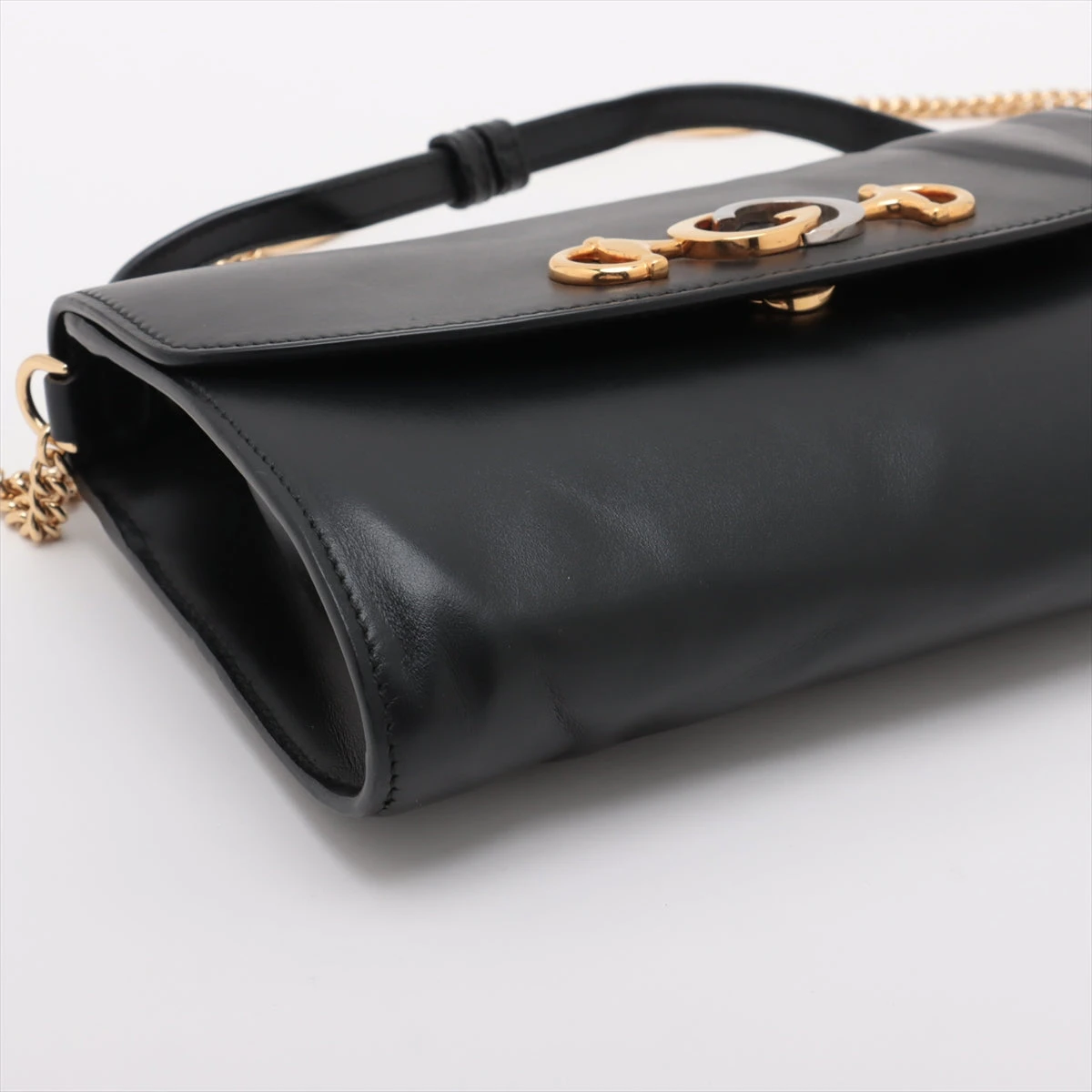 グッチ レザー ズミ 2way ショルダーバッグ 572375 グッチ ズゥミ レザー 2WAYショルダーバッグ ブラック 572375