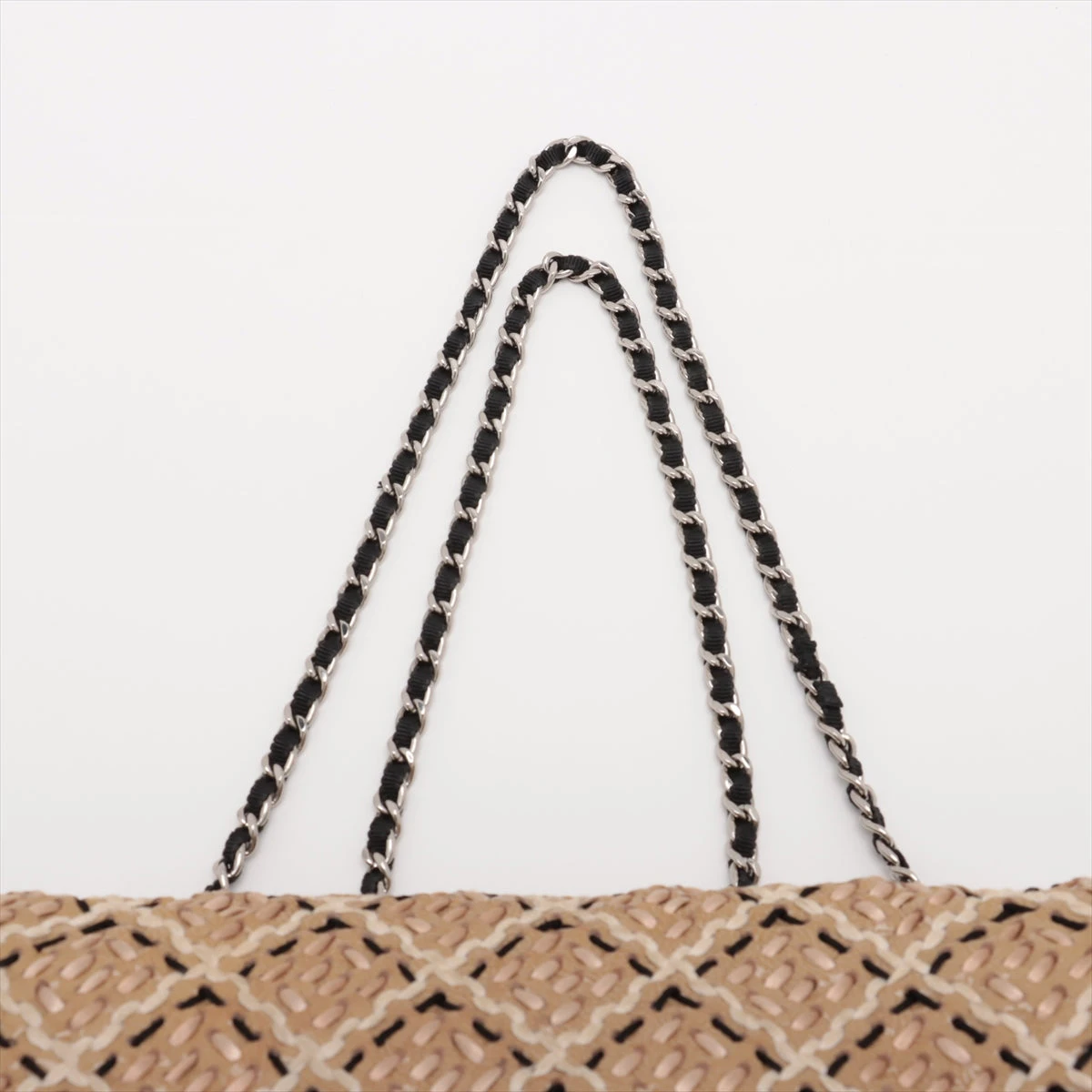 シャネル マトラッセ パテントレザー シングルフラップ ダブル