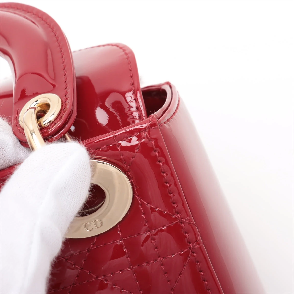 ディオール レディ ディオール パテントレザー 2wayバッグ Christian Dior クリスチャン・ディオール 2WAYバッグ レディ
