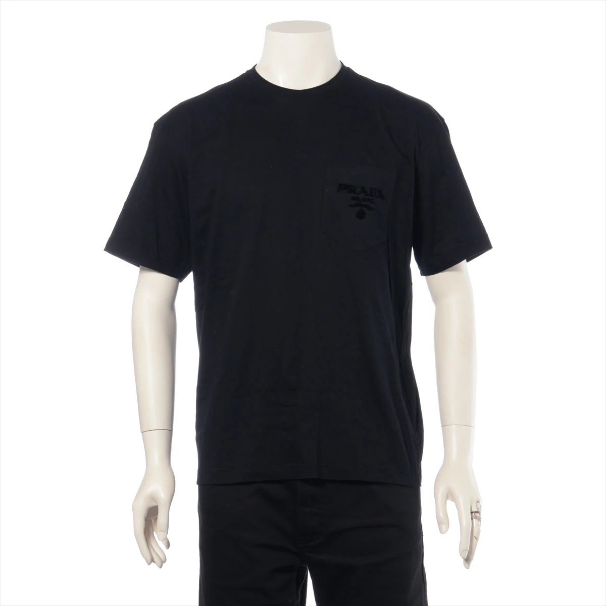 PRADA ラバーロゴ Tシャツ ポケット プラダ Lサイズ PRADA プラダ<br>Tシャツ・カットソー メンズ<br>【中古】【古着