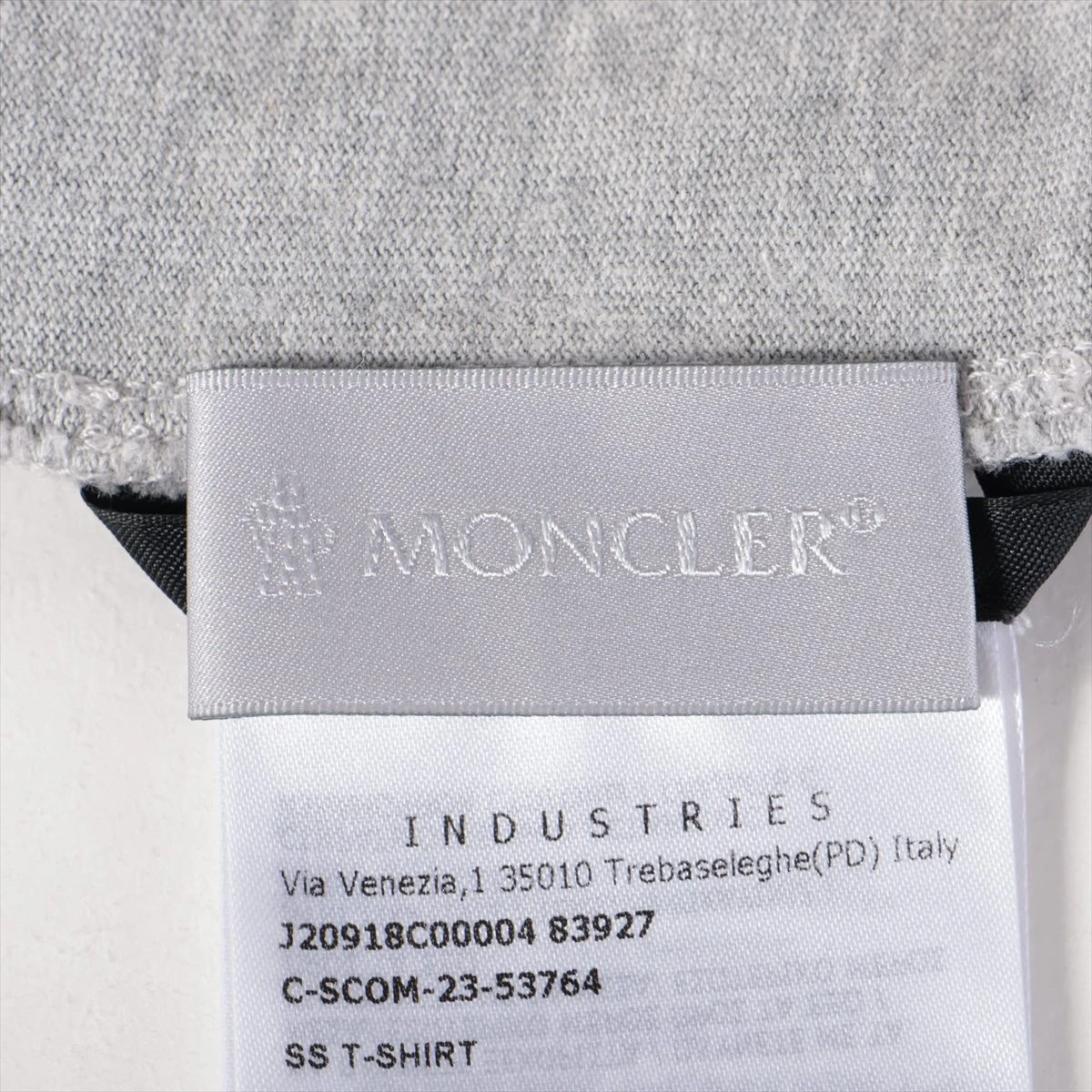 モンクレール 23年 コットン Tシャツ S メンズ グレー ピクセル