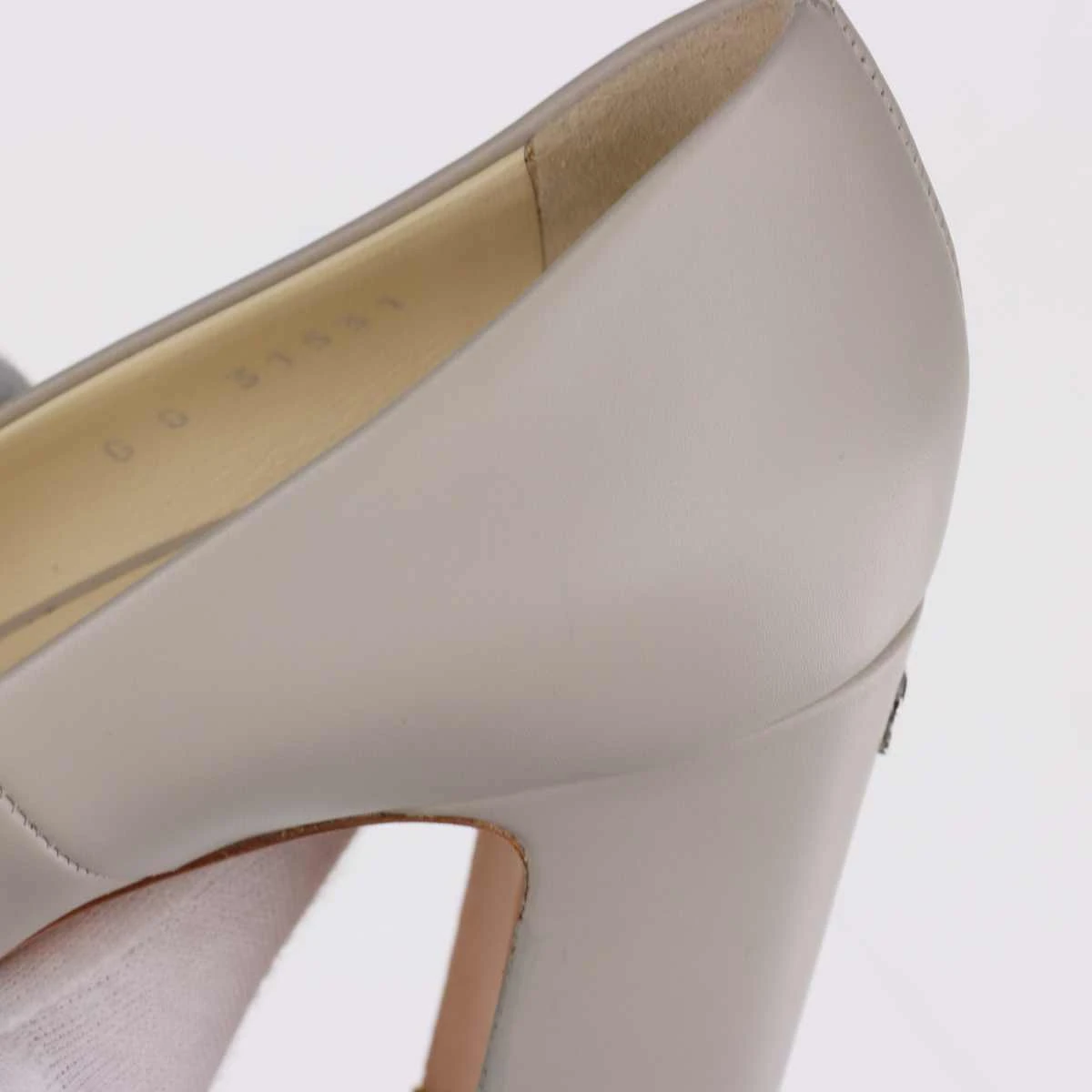 シャネル ココマーク レザー オープントゥパンプス 36C
