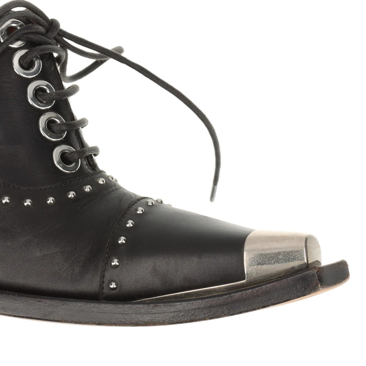 ジバンシィ レザー ショートブーツ 38 レディース ブラック スタッズ