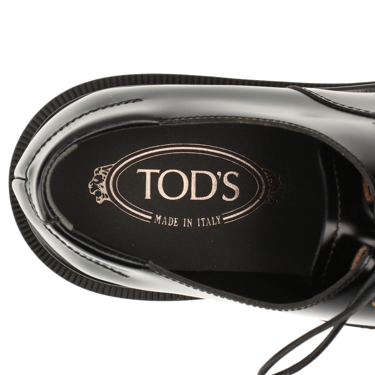 トッズ レザー レザーシューズ 7 1/2 メンズ ブラック A3169031｜中古