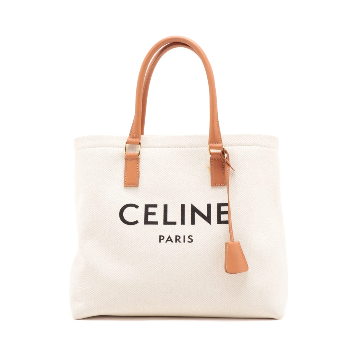 セリーヌ ホリゾンタルカバ キャンバス トートバッグ ベージュ 