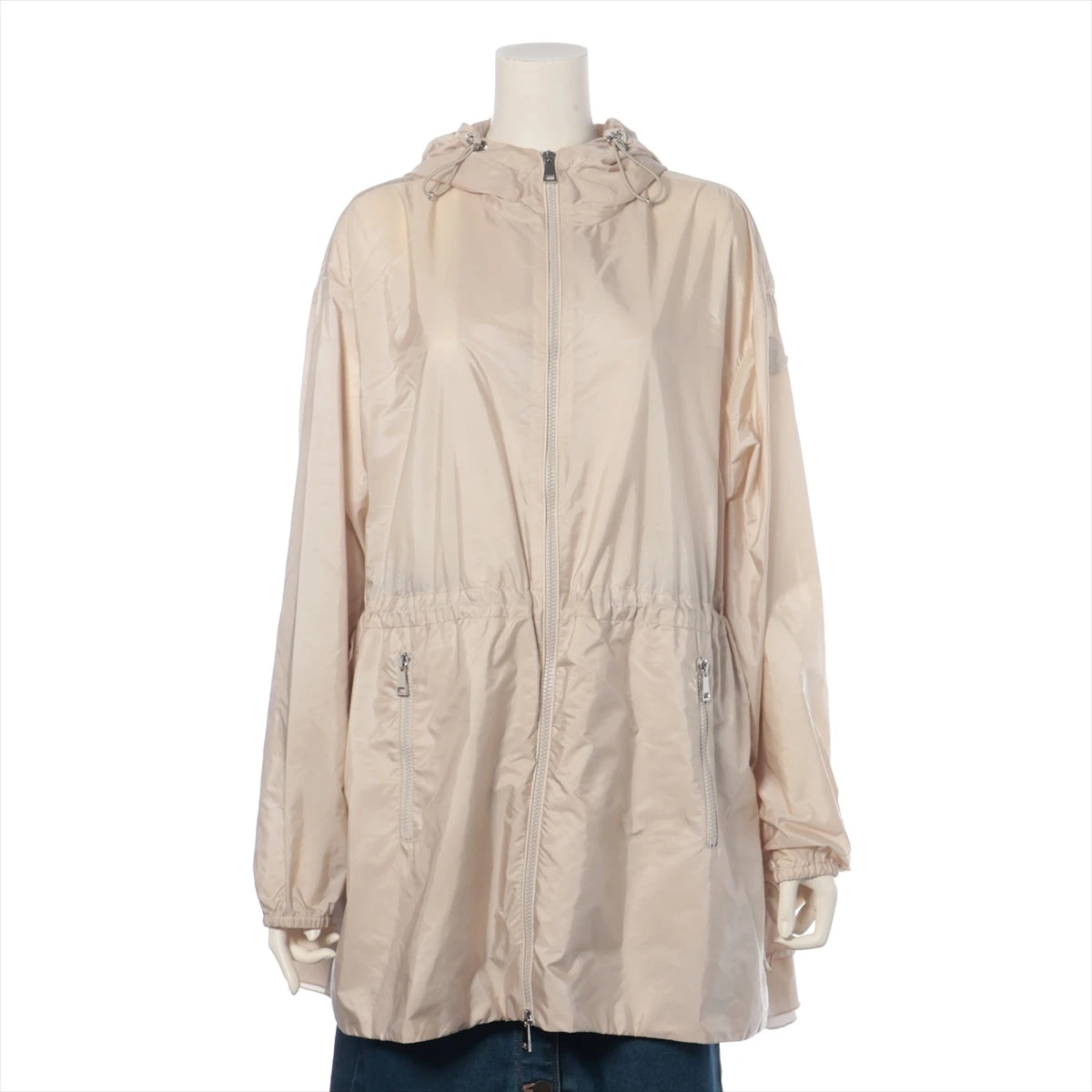 モンクレール ナイロンジャケット ジップアップ ベージュ サイズ1 WETE モンクレール WETE ナイロン ジャケット 1 レディース ベージュ