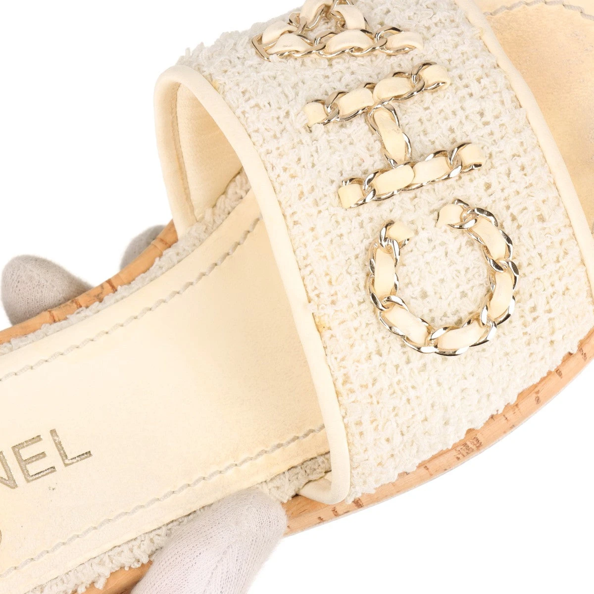 CHANEL ツイードビーチサンダル 39 CHANEL ツイードビーチサンダル 39