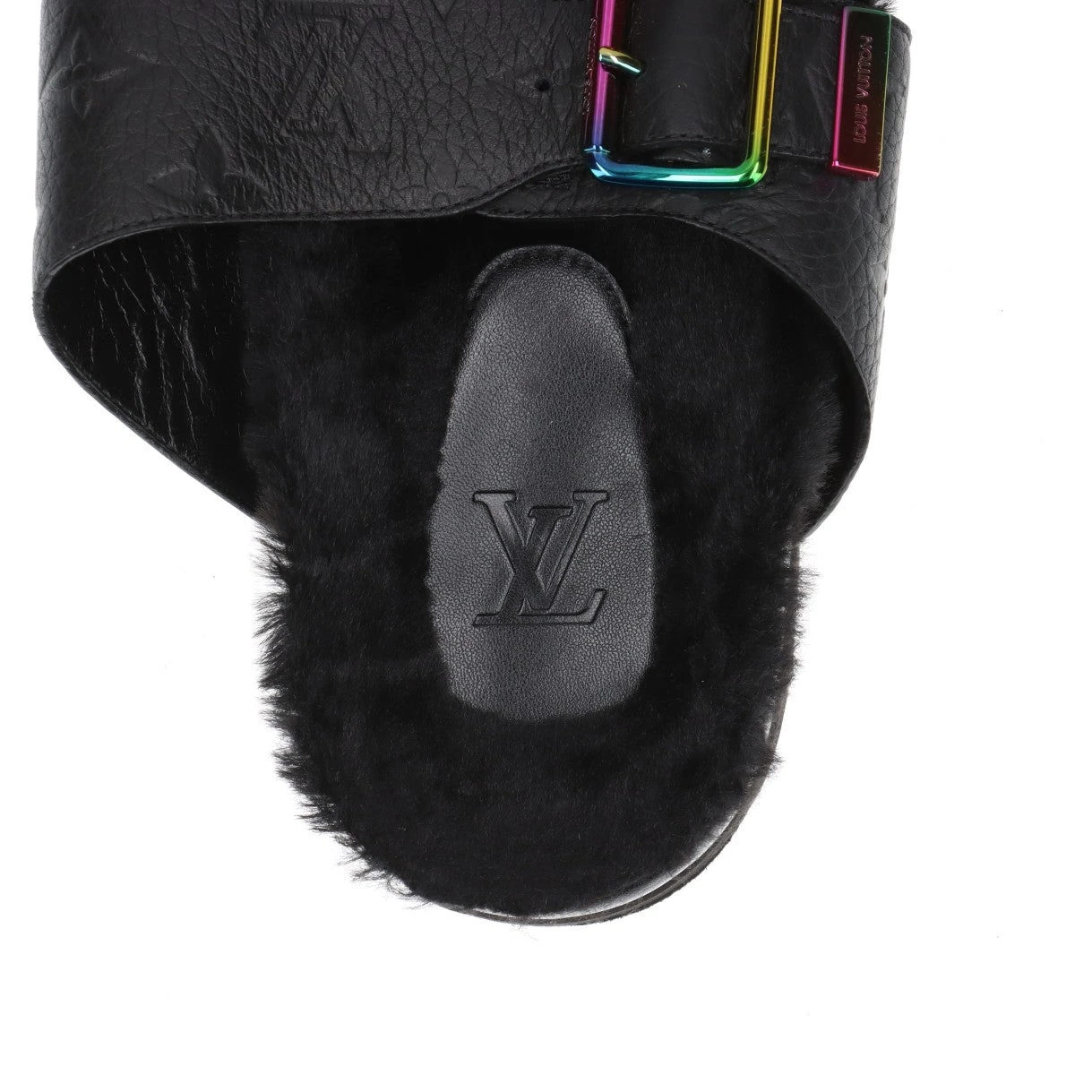 ルイヴィトン　サンダル　7　26㎝　ミラボー・ライン　レザー　黒　ブラック ルイヴィトン サンダル 7 26㎝ ミラボー・ライン レザー 黒 ブラック