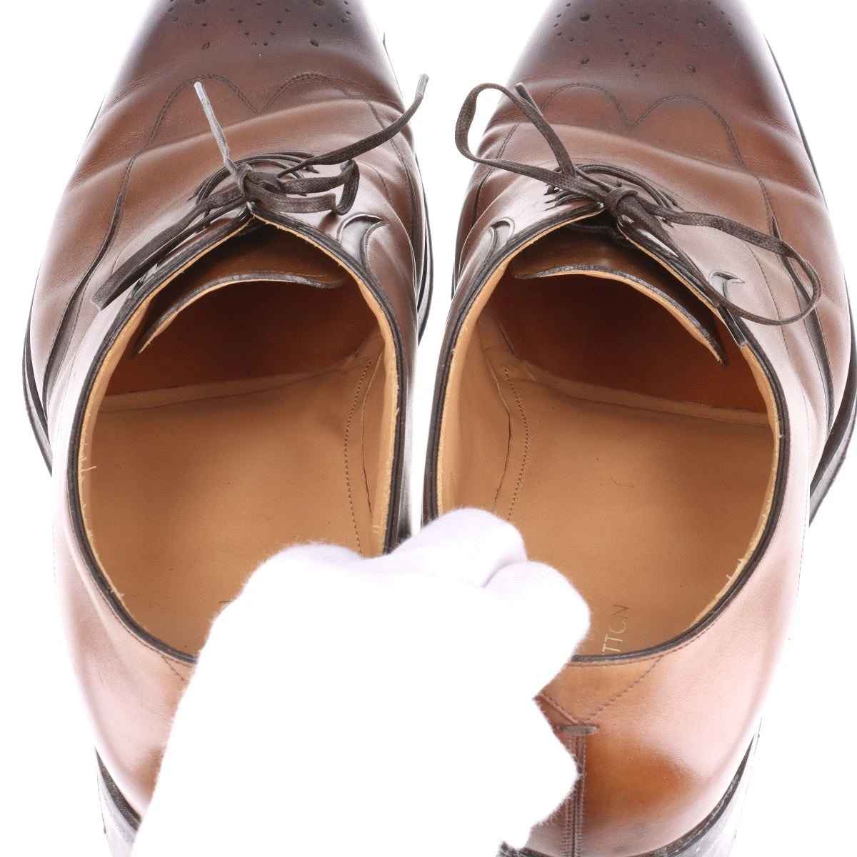 ヴィトン 18年 レザー レザーシューズ 9M メンズ ブラウン