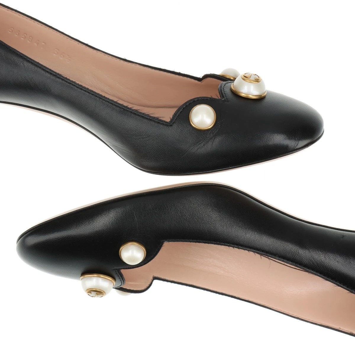 グッチ インターロッキングG レザー パンプス 36 1/2 レディース